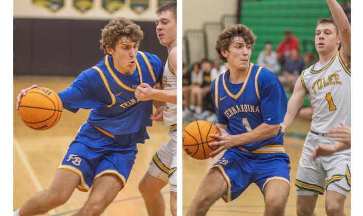 Fernandina Beach vs. Yulee varsity boys basketball Jan. 23. Photo by Ashley Chandler/News-Leader