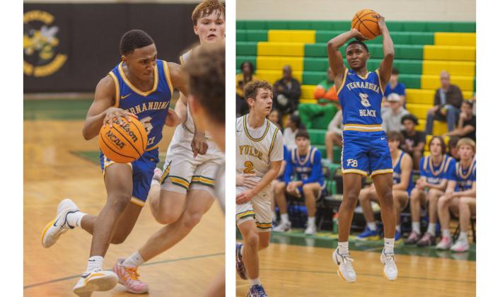 Fernandina Beach vs. Yulee varsity boys basketball Jan. 23. Photo by Ashley Chandler/News-Leader