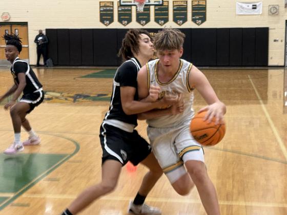 Yulee forward Carter Kirchner drives to the basket.