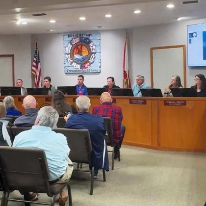 The Fernandina Beach City Commission passes the downtown paid parking ordinance 4-1 at the Tuesday night meeting. 