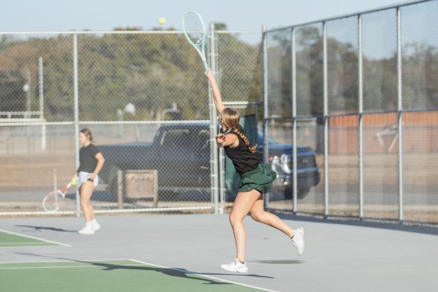 Yulee High School tennis faced off against Hilliard on Feb. 12. Photo by Ashley Chandler/News-Leader