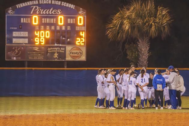 The Fernandina Beach High School softball team beat Raines on Feb. 17, 22-4. Photo by Ashley Chandler/News-Leader