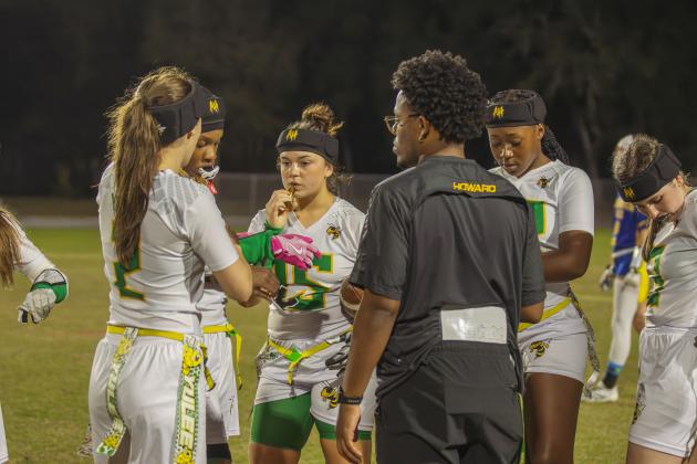 The Fernandina Beach and Yulee high school flag football teams faced off Wednesday in Fernandina Beach. Photo by Ashley Chandler/News-Leader