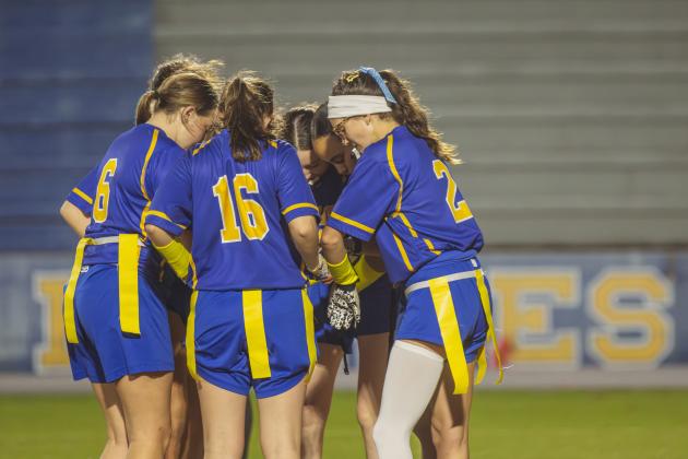 The Fernandina Beach and Yulee high school flag football teams faced off Wednesday in Fernandina Beach. Photo by Ashley Chandler/News-Leader