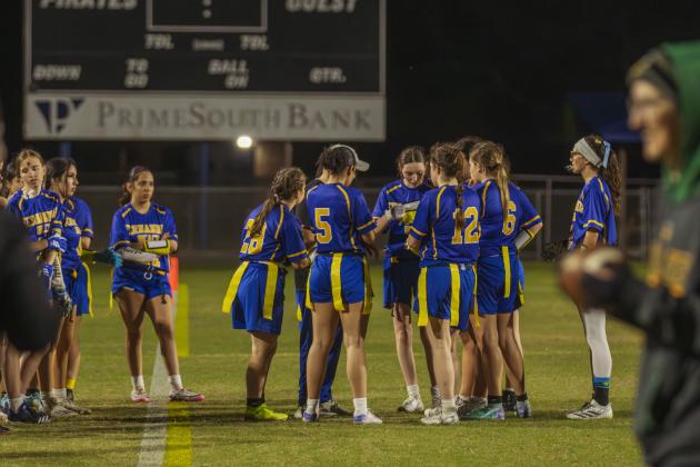 The Fernandina Beach and Yulee high school flag football teams faced off Wednesday in Fernandina Beach. Photo by Ashley Chandler/News-Leader