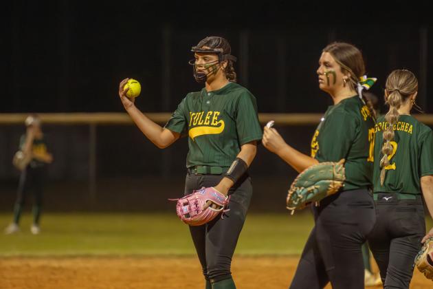 YHS and WNHS softball faced off in Yulee on Feb. 19. The Warriors beat the Hornets 4-0. Photo by Ashley Chandler/News-Leader