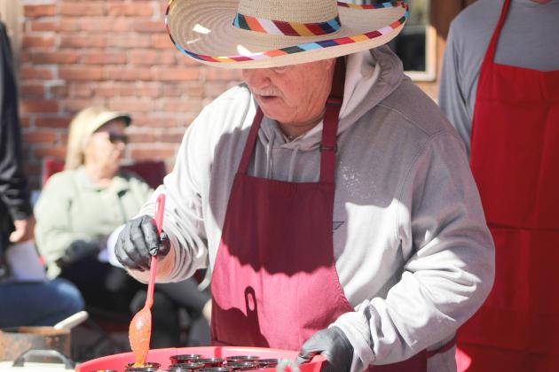 Chili being served in the competition. By Marisa DeMar