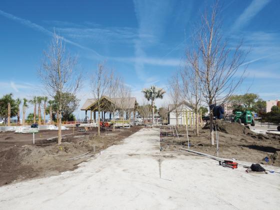 A promenade lined by trident red maples navigates visitors through the park. Photo by Amy Mulligan/News-Leader