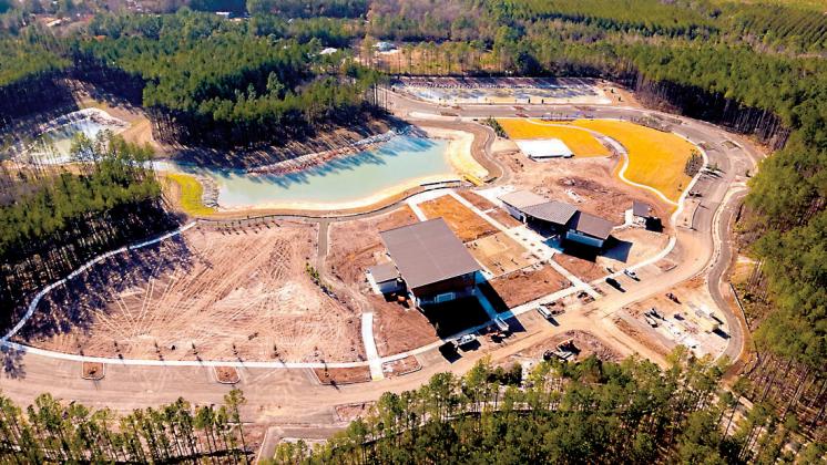 An aerial view of Westside Regional Park construction. Submitted