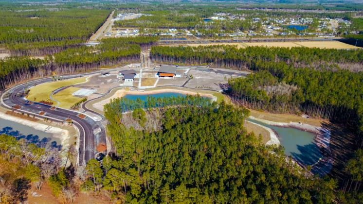 An aerial view of Westside Regional Park construction. Submitted