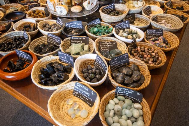 Holistic healing products for sale at Sand and Sage Mystic Shoppe. Photo by Marisa DeMar/News-Leader