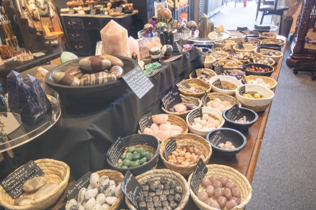 Holistic healing products for sale at Sand and Sage Mystic Shoppe. Photo by Marisa DeMar/News-Leader