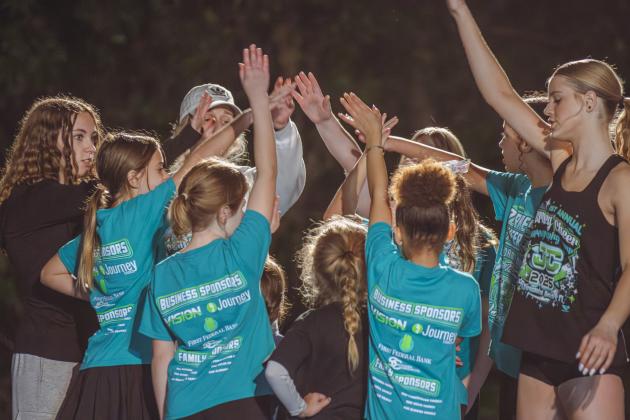 Journey Cheer practices at Journey Church in January. Photo by Ashley Chandler/News-Leader
