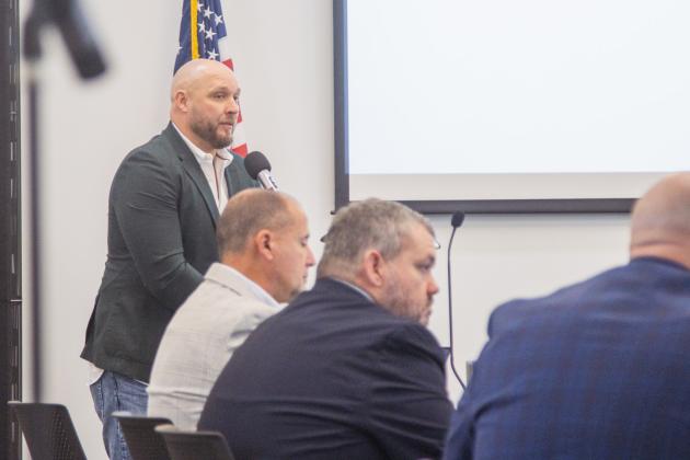 County Manager Taco Pope speaks during the Winter Strategic Planning Session on Friday. Photo by Ashley Chandler/News-Leader