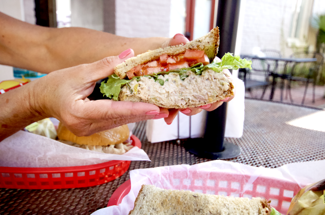 Tuna salad sandwich from the Happy Tomato. By Marisa DeMar News/Leader