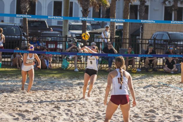 Fernandina Beach High School beach volleyball faced West Nassau on March 10. Photo by Ashley Chandler/News-Leader