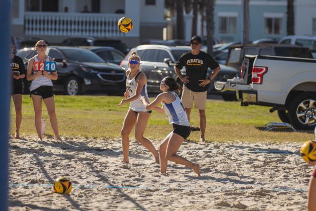 Fernandina Beach High School beach volleyball faced West Nassau on March 10. Photo by Ashley Chandler/News-Leader