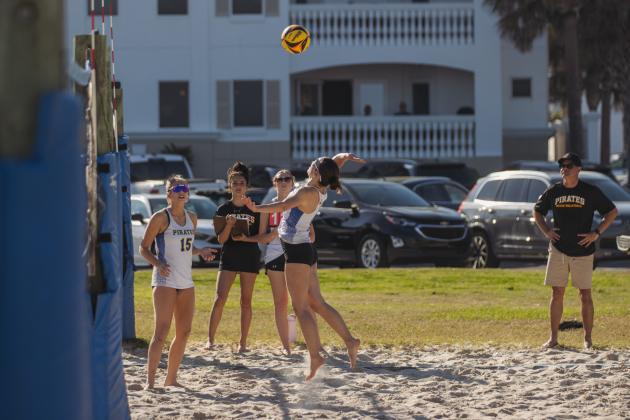 Fernandina Beach High School beach volleyball faced West Nassau on March 10. Photo by Ashley Chandler/News-Leader