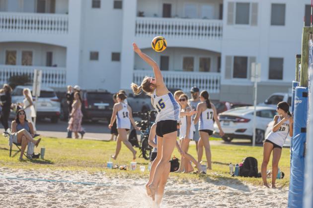 Fernandina Beach High School beach volleyball faced West Nassau on March 10. Photo by Ashley Chandler/News-Leader