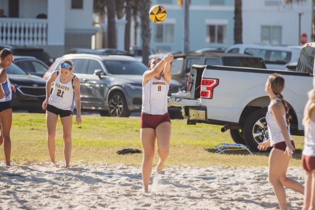 Fernandina Beach High School beach volleyball faced West Nassau on March 10. Photo by Ashley Chandler/News-Leader