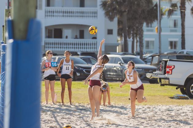 Fernandina Beach High School beach volleyball faced West Nassau on March 10. Photo by Ashley Chandler/News-Leader