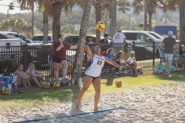 Fernandina Beach High School beach volleyball faced West Nassau on March 10. Photo by Ashley Chandler/News-Leader