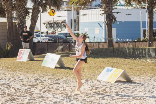 Fernandina Beach High School beach volleyball faced West Nassau on March 10. Photo by Ashley Chandler/News-Leader