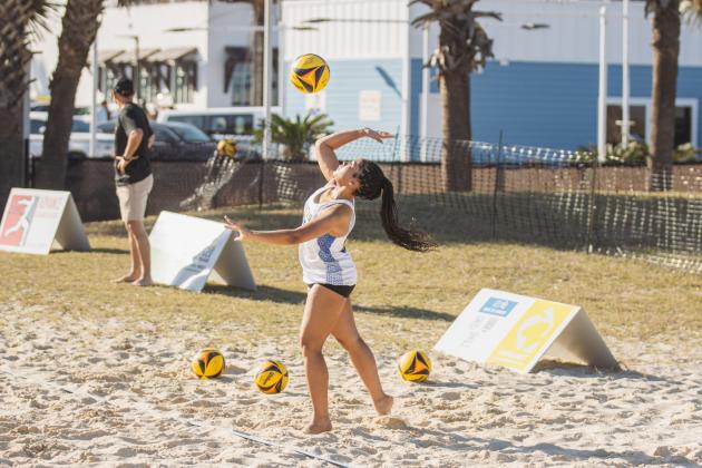 Fernandina Beach High School beach volleyball faced West Nassau on March 10. Photo by Ashley Chandler/News-Leader