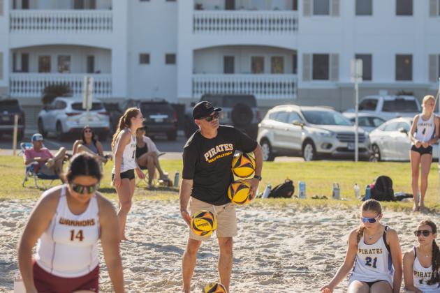 Fernandina Beach High School beach volleyball faced West Nassau on March 10. Photo by Ashley Chandler/News-Leader