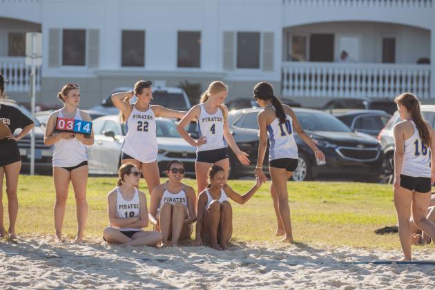 Fernandina Beach High School beach volleyball faced West Nassau on March 10. Photo by Ashley Chandler/News-Leader