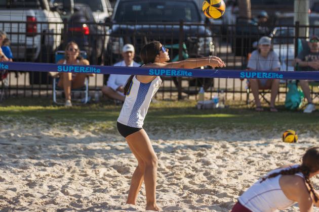 Fernandina Beach High School beach volleyball faced West Nassau on March 10. Photo by Ashley Chandler/News-Leader
