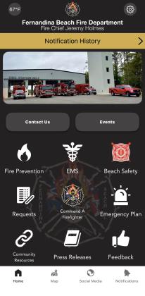 Screenshot of the app