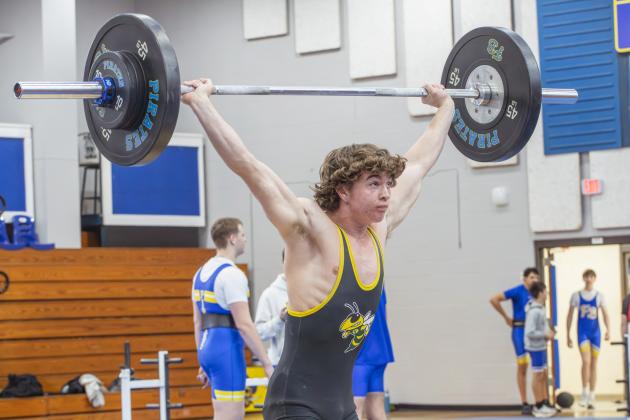 Weightlifters from Nassau County high schools met up at Fernandina Beach High School on Feb. 25 to get reps in ahead of the meet today in Yulee. Photo by Nick Blank/News-Leader