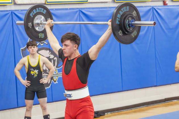 Weightlifters from Nassau County high schools met up at Fernandina Beach High School on Feb. 25 to get reps in ahead of the meet today in Yulee. Photo by Nick Blank/News-Leader