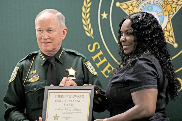 Sheriff Bill Leeper with Madrina Addison-Harris