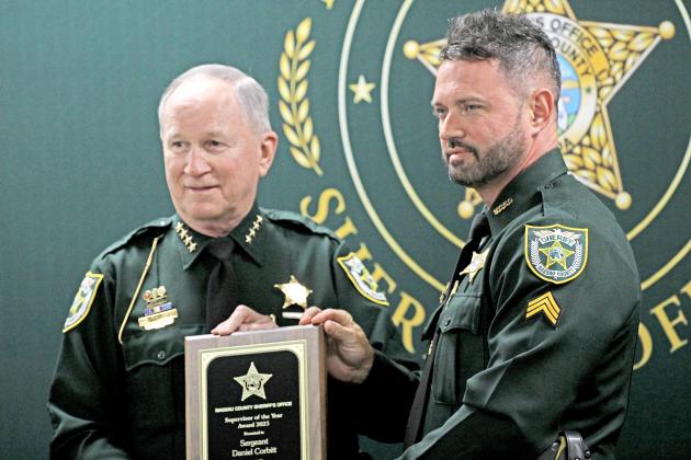 Sheriff Bill Leeper with Sgt. Daniel Corbitt
