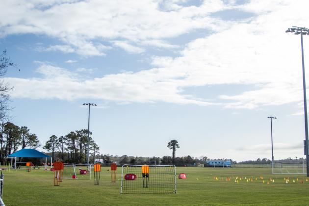 Soccer goals Wednesday at the Ybor Alvarez Soccer Complex, located at 3243 Bailey Road. Photo by Ashley Chandler/News-Leader