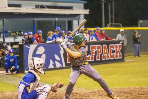 Yulee High School’s Evan Deal at bat in a game earlier this season. Photo by Nick Blank/News-Leader