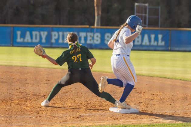 The Lady Hornets and Lady Pirates faced off March 10 in Fernandina Beach. Photo by Ashley Chandler/News-Leader