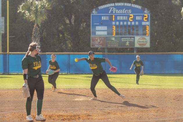 The Lady Hornets and Lady Pirates faced off March 10 in Fernandina Beach. Photo by Ashley Chandler/News-Leader