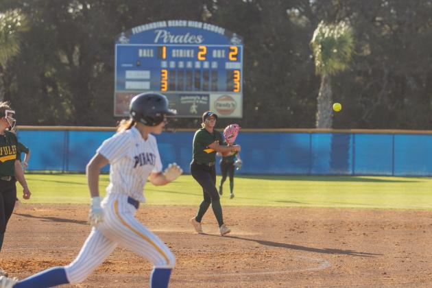 The Lady Hornets and Lady Pirates faced off March 10 in Fernandina Beach. Photo by Ashley Chandler/News-Leader