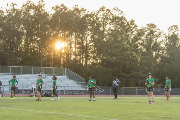 Yulee High School flag football took on Nease on March 31. Photo by Ashley Chandler/News-Leader