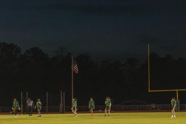 Yulee High School flag football took on Nease on March 31. Photo by Ashley Chandler/News-Leader