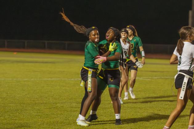 Yulee High School flag football took on Nease on March 31. Photo by Ashley Chandler/News-Leader
