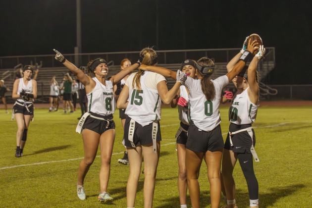 Yulee High School flag football took on Nease on March 31. Photo by Ashley Chandler/News-Leader