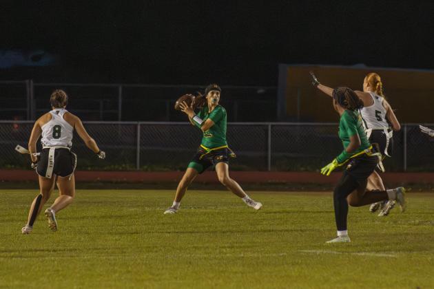 Yulee High School flag football took on Nease on March 31. Photo by Ashley Chandler/News-Leader