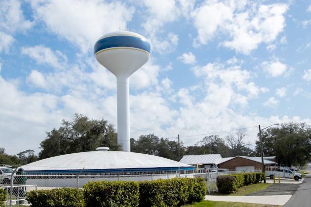 The Fernandina Beach water tower and Water Treatment Plant in March located at Atlantic Avenue and 11th Street. Photo by Ashley Chandler/News-Leader