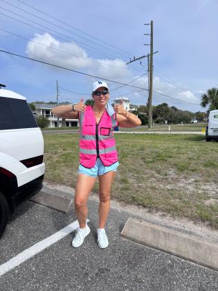 Megan Farrell-Nelson began her 630-mile journey in Fernandina Beach to raise awareness about sexual assault. Submitted