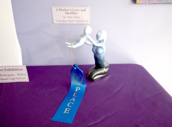 The winning piece made by Ruby Shaw from FBHS in The Power of Art teen art contest hosted by Micah’s Place.  By Marisa DeMar/News-Leader