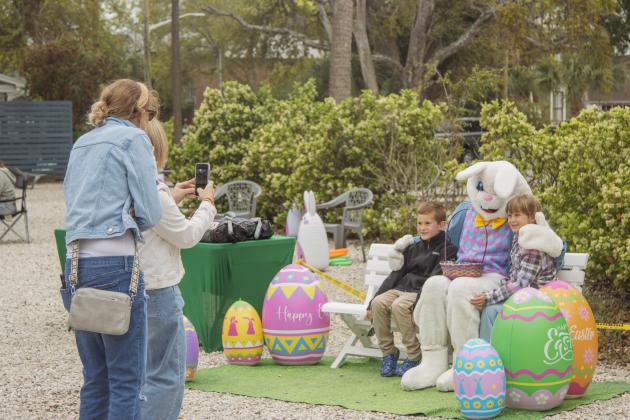 The Memorial United Methodist Church and First Presbyterian Church hosted the annual Community Easter Celebration on Saturday, which featured face painting, free lunch, crafts, photos with the Easter Bunny and Easter egg hunts. Photo by Ashley Chandler/News-Leader
